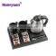 high quality 304 stainless steel hotel small cordless stainless steel electric kettle with tray set 0.8L