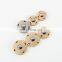Four hole two part alloy sew on snap button for coat