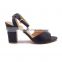 Women High Block Heel Sandals Shoes Buckle Design Ladies Crocodile Print Ankle Strap Heels Shoe