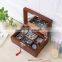 Ins European style high end bulk solid wooden bracelet earrings storage jewelry box