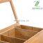 Natural Color Wooden Bamboo Tea Bag Organizer Storage Box