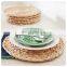 Traditional Art Decor Vintage Pastoral Style Sustainable Handmade Woven Round Straw Water Hyacinth Placemats