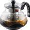 Customized color quality glass teapot, borosilicate glass tea kettle