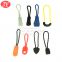hot selling PVC zipper puller ZIP tags zipper slider cords for luggage/sportswear/suitcase