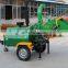 40HP CE double hydraulic feeding trailed wood shredder