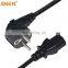 Anen Ac Extension Euro Standard Waterproof Right Angle Plug Iec C13 Eu Power Cord Plug