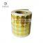 Custom Gold Laser Hologram Logo Sticker with Printed Serial Number