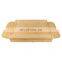 Bamboo Cutting Board with Stainless Steel Trays and bamboo lid Large Chopping Board with Non-Slip Pads