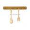 Durable 5 Hooks Modern Bamboo Wall Mounted Coat Hat Rack Bamboo Entryway Hanger