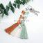 Hot Sale Macrame Keychain Pastel Colors Handmade Woven Bag Charm Boho Rustic