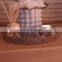 Colorful Painted Rattan Serving Tray woven Coffee tray, Wicker Fruit tray Wholesale Handwoven