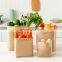 Wholesale Disposable 80g Small Food Bread Pack Packaging Bag Custom Brown Kraft Paper Bag Without Handle