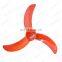 ABS Plastic fan blade 3 blade 5blade for Electronic floor fan orange colour 16inch 390mm  18inch  450mm good price