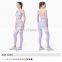 Women Fitness 2 Piece Yoga Sets Solid Color High Waist Legging Set With Pocket