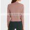 New Nylon Spandex Long Sleeve Sports Gym Top Custom Logo Wholesale Loose Quick-drying ladies fitness Worokout Wear clothes Women