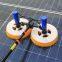 Double-Headed Electric Solar Panel Cleaning Robot With Telescopic Rod Handheld Photovoltaic Automatic Cleaning Machine