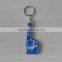 finger design keychain blue pvc keyring