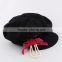 2015 New style original baby girls peaked baseball beret cap with bownot and pearls