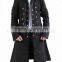 MENS MILITARY TRENCH STRAIGHT COAT CRIMINAL BLACKLIST STEAMPUNK BLACK GOTHIC