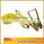 Easy to use 100% polyester 50mm tie down strap/2" ratchet tie downs adjustable handle