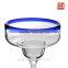 Hot Sale Hand Blown Unique Red Rim Mexican Big Juice Glass