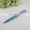 TCR-04 2015 best selling crystal stylus pen with flower , Promotional touch pen