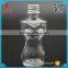 Fancy Design Woman Body Shaped Clear lotion Glass Bottle with aluminum cap