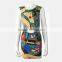 African print custom spaghetti strap two piece dress