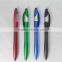 3 color in 1 plastic ballpoint pen with stylus touch tip