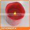 Bright red timer on off led wax candle wedding favors