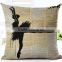 Square 45x45cm Cotton Linen colourful Painted One Side Printed Cushion Cover For Home Sofa Pillow Cover