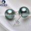 tahitian aaa quality high luster black pearl earring stud