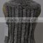 women fashion knitted real rabbit fur vest LK16F027