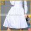 White Plain Cotton A-line Casual Mini Dress