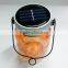 Beautiful orange glow led mason jar solar lights for wall or porch decor