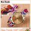 Newest national style multi color woven braid women bracelet watches