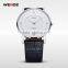 Men's Watches Ultra Thin Solid Stainless Steel Quartz Genuine Leather Business Dress Black