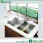 50/50 shape double hand made bowl stainless steel kitchen sink with lower price