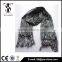 Lady's Double Side white and black 100% cotton Scarf