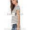 Stretch jersey 2015 new arrival hot selling short sleeve blouse women shirt model