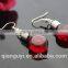 Beautiful Decorative Glass Vial Pendant Earring Glass Bottle With Blood Color Water Earring Novel Trendy Jewelry For Lady