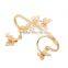 Hot Selling Crystal Butterfly Rings Double Fingers Ring Accessories For Women