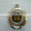 Fine round pot stainless steel with glass hip flask