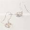 Cheap Made In China Piercing Square Spinel And Ruby Silver Earrings