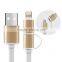 Aluminium 2 IN 1 Micro USB+ 8 Pin Sync USB Data Cable for IPhone and Android Phone