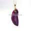 Mixed Colors Natural Agate Slice Pendant