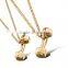 Rellecona Unique Barbell Pendant Titanium Steel Jewelry Lovers Necklace