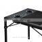 Outsunny Black Folding Camping Table with Cup Holders