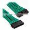 24 Pin ATX Mainbaord Extension Cable Braided Sleeved Cable 30cm Green