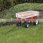 Wood Wagon ALL Terrain Pulling Red W/ Wood Railing Children Kid Garden Cart